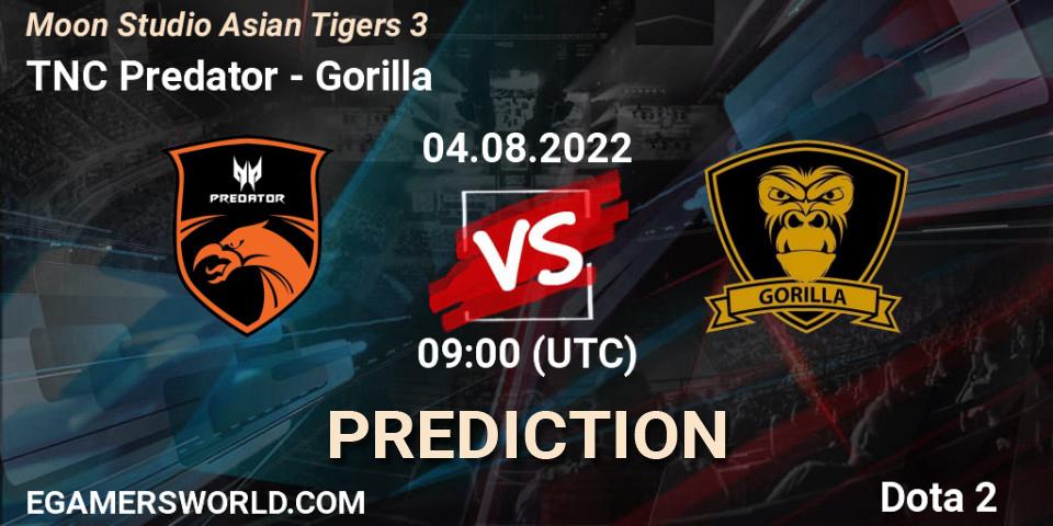 Prognoza TNC Predator - Gorilla. 04.08.2022 at 09:06, Dota 2, Moon Studio Asian Tigers 3
