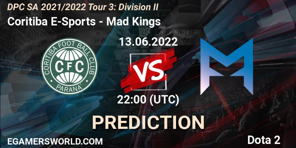 Prognoza Coritiba E-Sports - Mad Kings. 13.06.2022 at 22:00, Dota 2, DPC SA 2021/2022 Tour 3: Division II