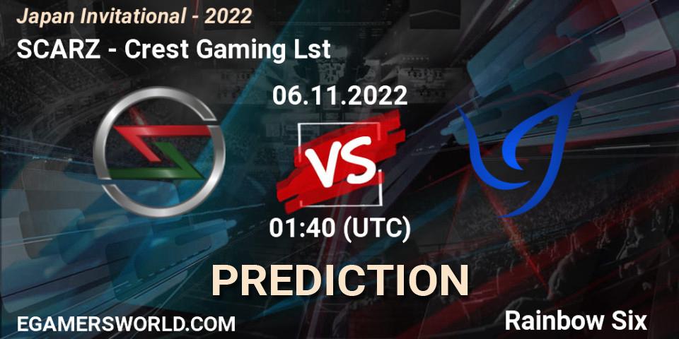 Prognoza SCARZ - Crest Gaming Lst. 06.11.22, Rainbow Six, Japan Invitational - 2022