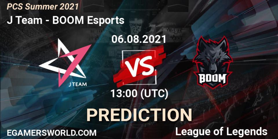 Prognoza J Team - BOOM Esports. 07.08.2021 at 07:00, LoL, PCS Summer 2021