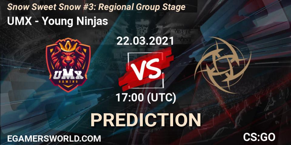 Prognoza UMX - Young Ninjas. 22.03.2021 at 17:00, Counter-Strike (CS2), Snow Sweet Snow #3: Regional Group Stage