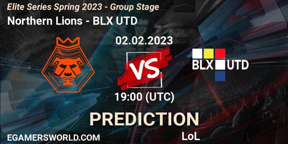 Prognoza Northern Lions - BLX UTD. 02.02.2023 at 19:00, LoL, Elite Series Spring 2023 - Group Stage
