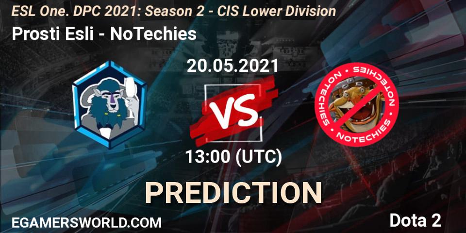 Prognoza Prosti Esli - NoTechies. 20.05.2021 at 12:57, Dota 2, ESL One. DPC 2021: Season 2 - CIS Lower Division