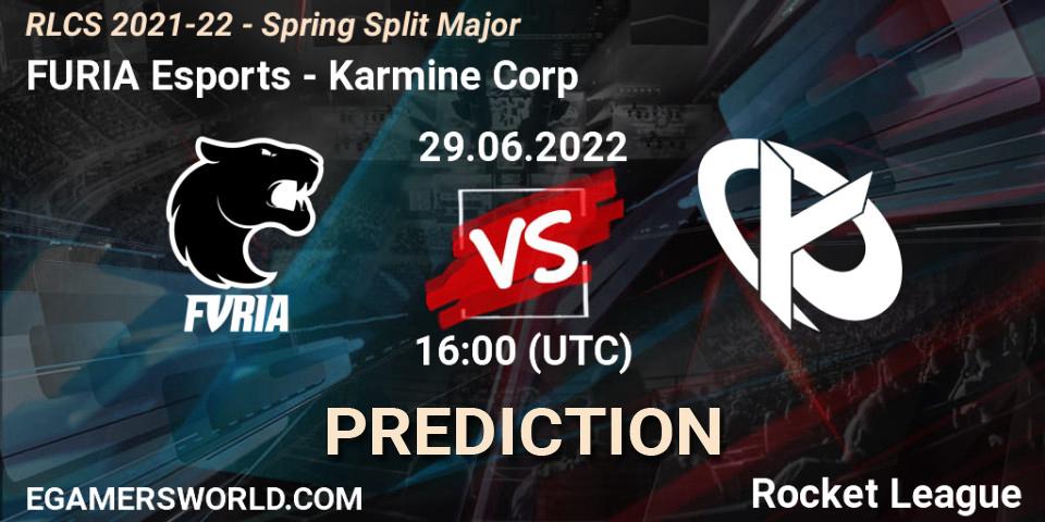 Prognoza FURIA Esports - Karmine Corp. 29.06.2022 at 16:00, Rocket League, RLCS 2021-22 - Spring Split Major
