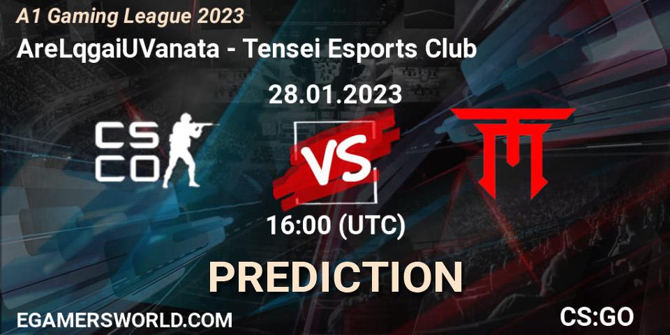 Prognoza AreLqgaiUVanata - Tensei Esports Club. 28.01.23, CS2 (CS:GO), A1 Gaming League 2023