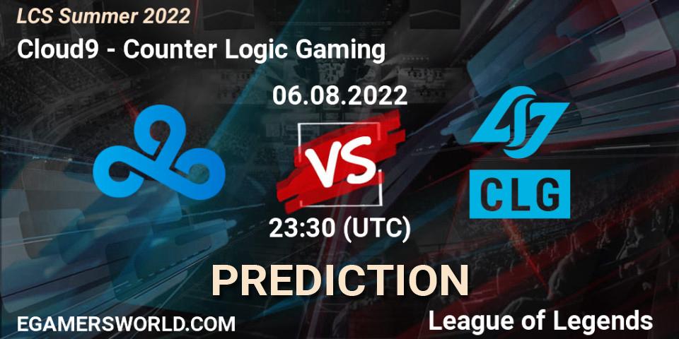 Prognoza Cloud9 - Counter Logic Gaming. 06.08.22, LoL, LCS Summer 2022