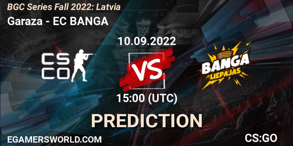 Prognoza Garaza - EC BANGA. 10.09.2022 at 15:00, Counter-Strike (CS2), BGC Series Fall 2022: Latvia