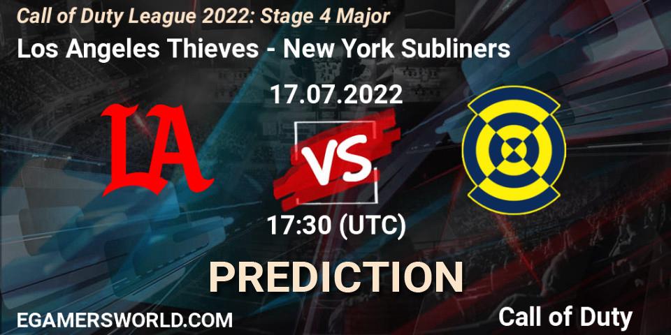 Prognoza Los Angeles Thieves - New York Subliners. 17.07.2022 at 17:30, Call of Duty, Call of Duty League 2022: Stage 4 Major