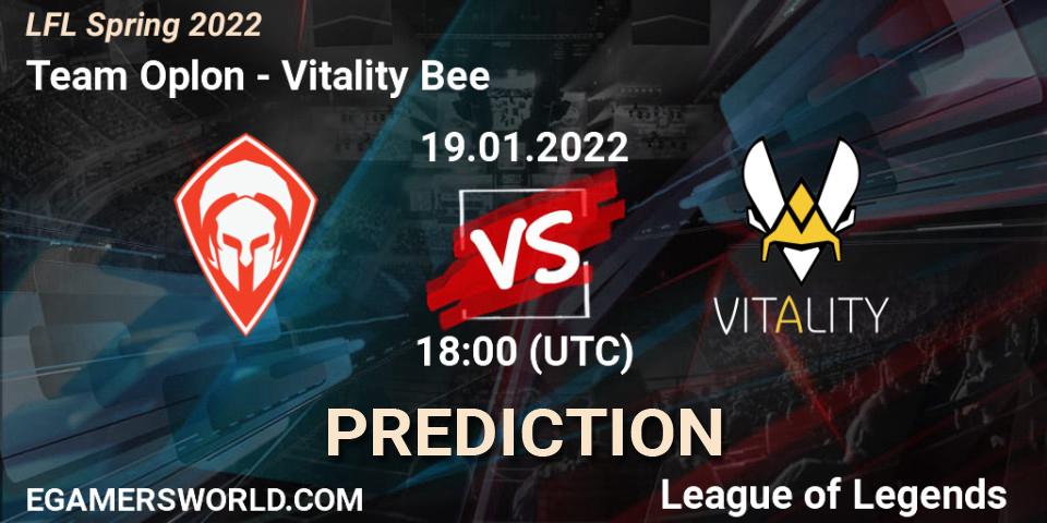 Prognoza Team Oplon - Vitality Bee. 19.01.2022 at 18:00, LoL, LFL Spring 2022
