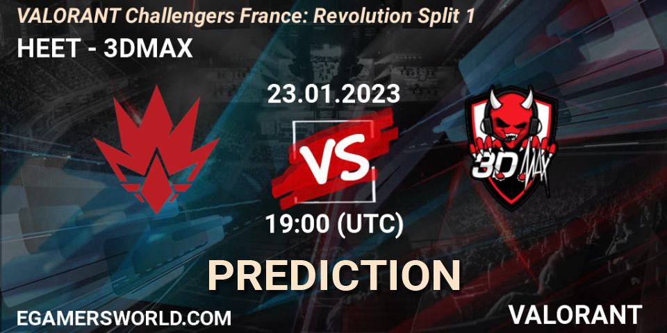 Prognoza HEET - 3DMAX. 23.01.23, VALORANT, VALORANT Challengers 2023 France: Revolution Split 1