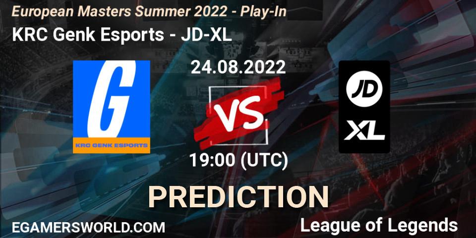 Prognoza KRC Genk Esports - JD-XL. 24.08.2022 at 19:00, LoL, European Masters Summer 2022 - Play-In