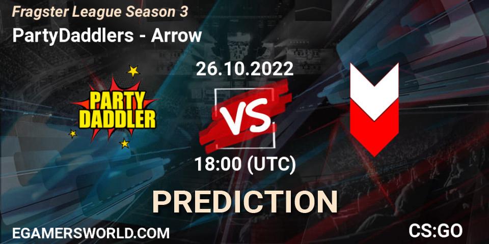 Prognoza PartyDaddlers - Arrow. 26.10.2022 at 18:00, Counter-Strike (CS2), Fragster League Season 3