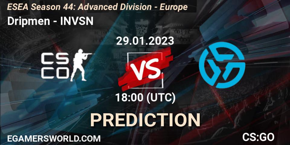 Prognoza Dripmen - INVSN. 05.02.23, CS2 (CS:GO), ESEA Season 44: Advanced Division - Europe