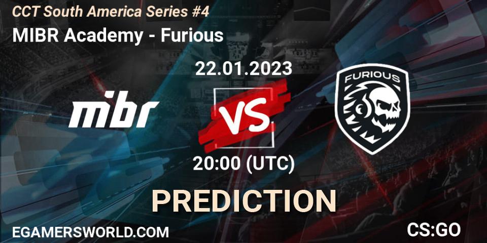 Prognoza MIBR Academy - Furious. 22.01.2023 at 20:35, Counter-Strike (CS2), CCT South America Series #4