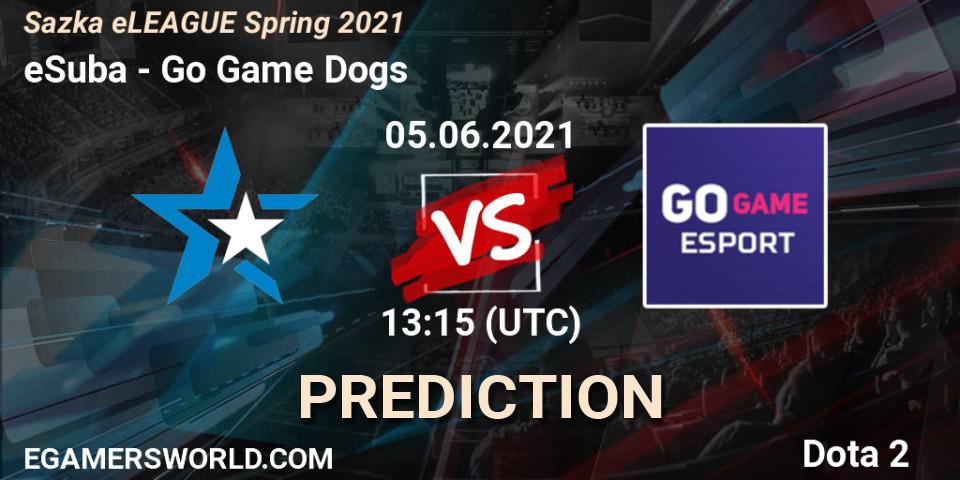 Prognoza eSuba - Go Game Dogs. 05.06.2021 at 13:30, Dota 2, Sazka eLEAGUE Spring 2021