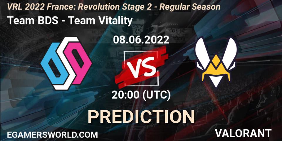Prognoza Team BDS - Team Vitality. 08.06.2022 at 20:00, VALORANT, VRL 2022 France: Revolution Stage 2 - Regular Season