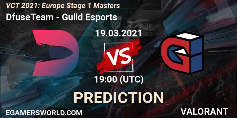 Prognoza DfuseTeam - Guild Esports. 19.03.2021 at 19:00, VALORANT, VCT 2021: Europe Stage 1 Masters