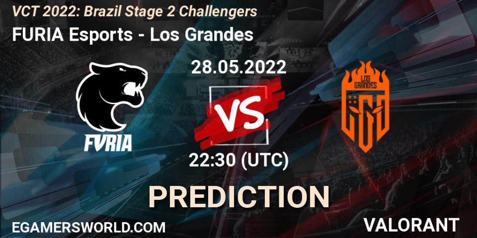 Prognoza FURIA Esports - Los Grandes. 28.05.2022 at 23:15, VALORANT, VCT 2022: Brazil Stage 2 Challengers