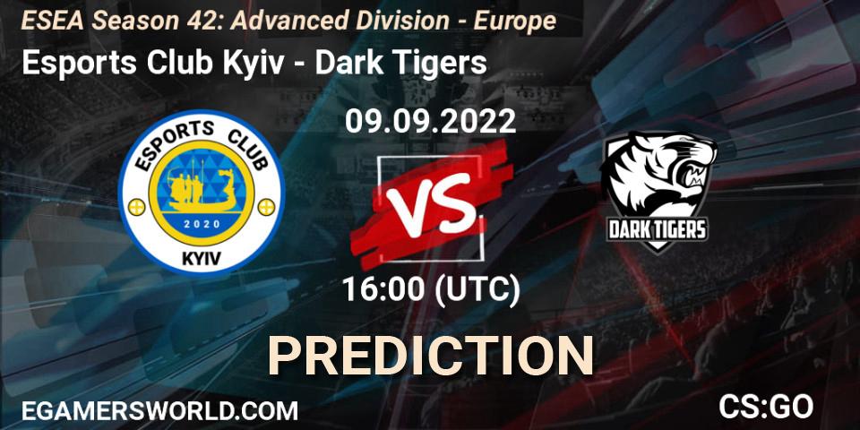 Prognoza Esports Club Kyiv - Dark Tigers. 09.09.2022 at 16:00, Counter-Strike (CS2), ESEA Season 42: Advanced Division - Europe