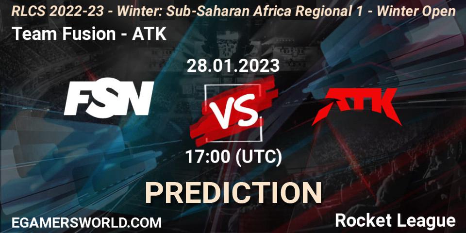 Prognoza Team Fusion - ATK. 28.01.23, Rocket League, RLCS 2022-23 - Winter: Sub-Saharan Africa Regional 1 - Winter Open