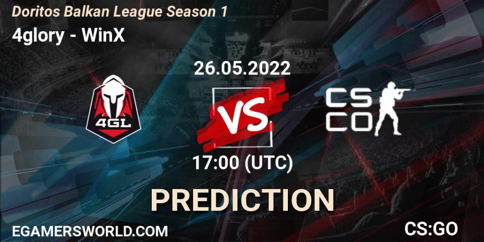 Prognoza 4glory - WinX. 26.05.2022 at 17:00, Counter-Strike (CS2), Doritos Balkan League Season 1