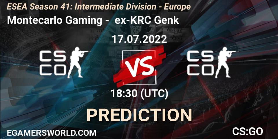 Prognoza Montecarlo Gaming - ex-KRC Genk. 17.07.2022 at 17:00, Counter-Strike (CS2), ESEA Season 41: Intermediate Division - Europe