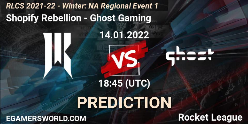 Prognoza Shopify Rebellion - Ghost Gaming. 14.01.2022 at 18:45, Rocket League, RLCS 2021-22 - Winter: NA Regional Event 1