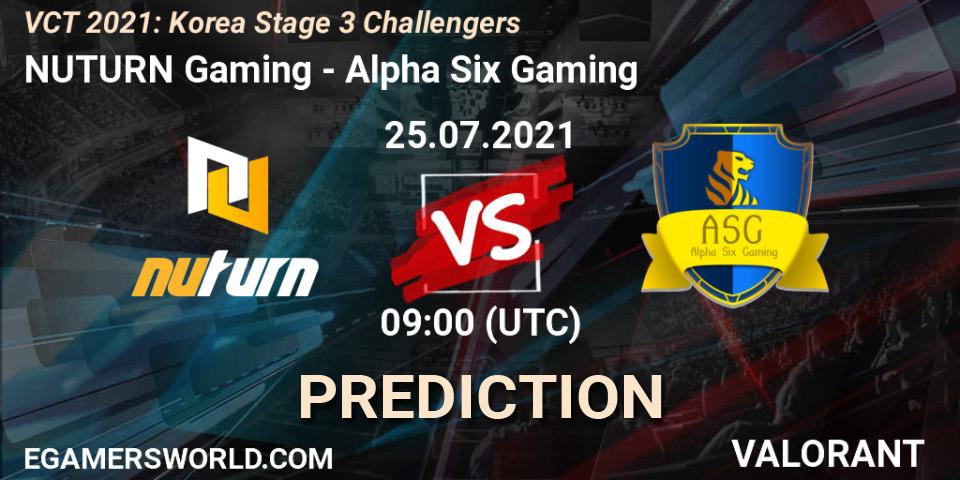 Prognoza NUTURN Gaming - Alpha Six Gaming. 25.07.2021 at 09:00, VALORANT, VCT 2021: Korea Stage 3 Challengers