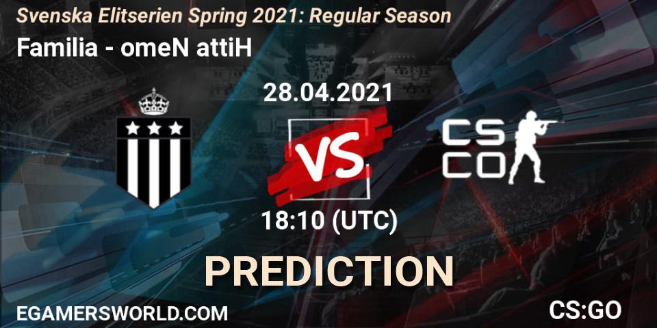 Prognoza Familia - omeN attiH. 28.04.2021 at 18:10, Counter-Strike (CS2), Svenska Elitserien Spring 2021: Regular Season