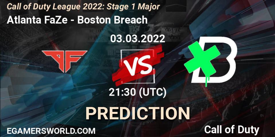 Prognoza Atlanta FaZe - Boston Breach. 03.03.2022 at 21:30, Call of Duty, Call of Duty League 2022: Stage 1 Major