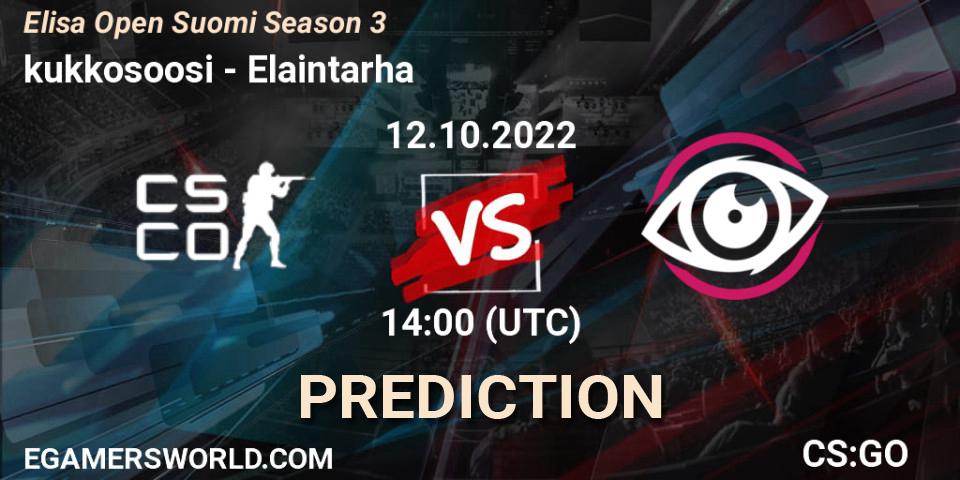 Prognoza kukkosoosi - Elaintarha. 12.10.2022 at 14:00, Counter-Strike (CS2), Elisa Open Suomi Season 3
