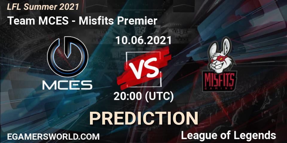 Prognoza Team MCES - Misfits Premier. 10.06.2021 at 20:00, LoL, LFL Summer 2021