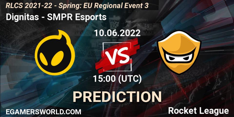 Prognoza Dignitas - SMPR Esports. 10.06.2022 at 15:00, Rocket League, RLCS 2021-22 - Spring: EU Regional Event 3
