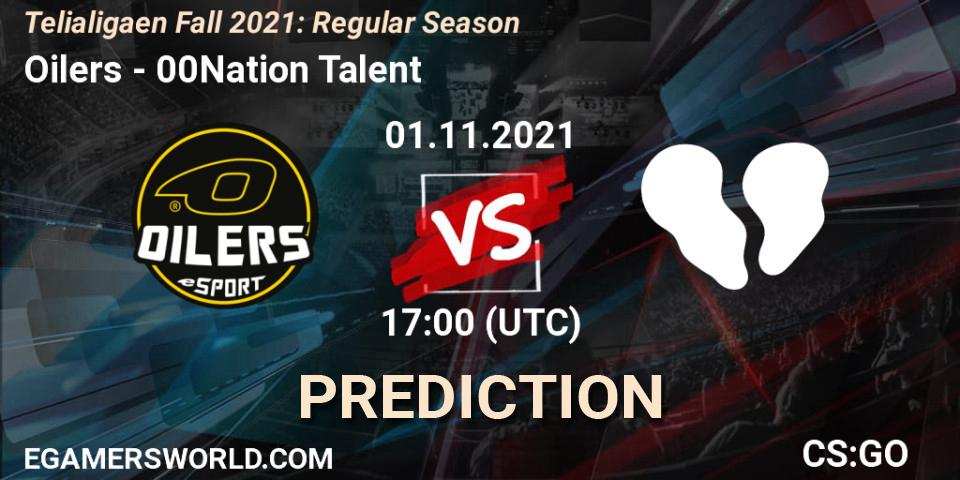 Prognoza Oilers - 00Nation Talent. 01.11.2021 at 17:00, Counter-Strike (CS2), Telialigaen Fall 2021: Regular Season