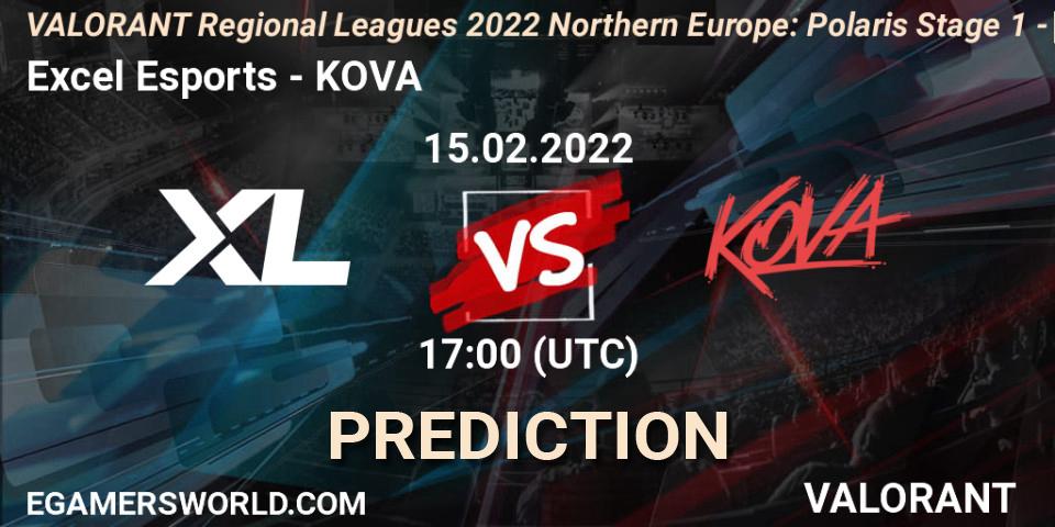 Prognoza Excel Esports - KOVA. 15.02.2022 at 17:00, VALORANT, VALORANT Regional Leagues 2022 Northern Europe: Polaris Stage 1 - Regular Season