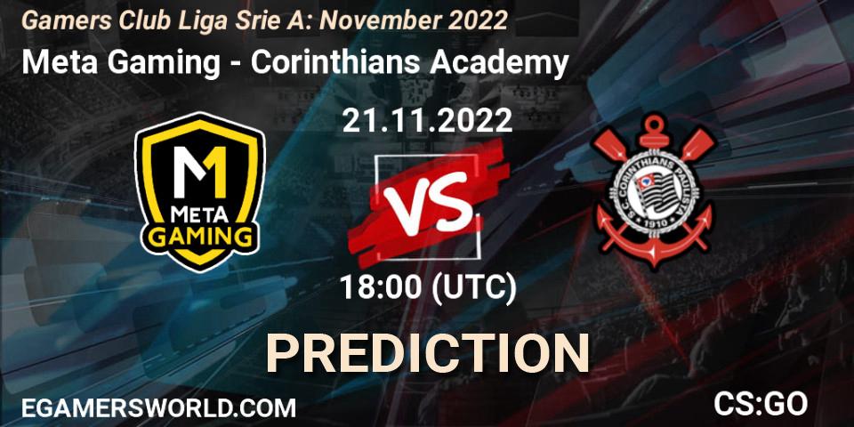 Prognoza Meta Gaming Brasil - Corinthians Academy. 21.11.22, CS2 (CS:GO), Gamers Club Liga Série A: November 2022