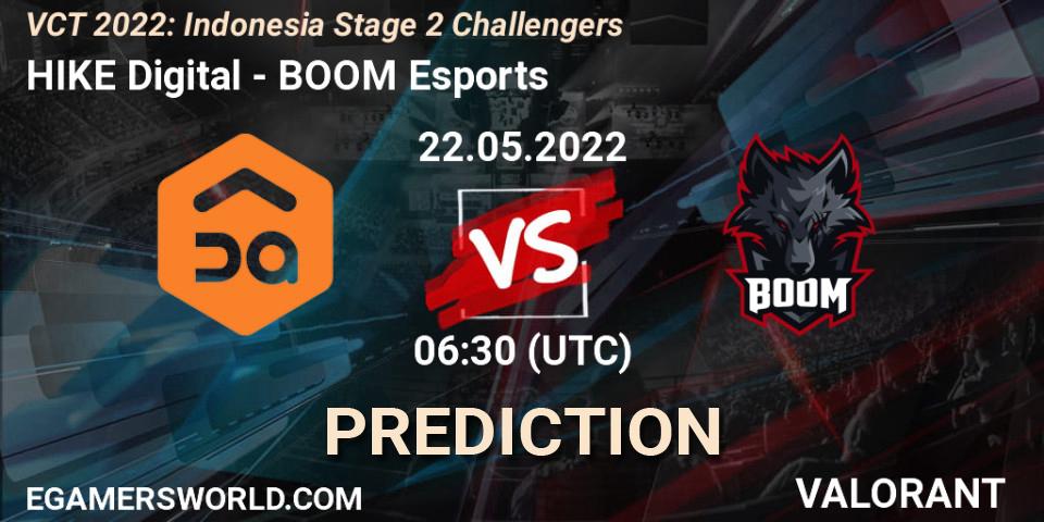 Prognoza HIKE Digital - BOOM Esports. 22.05.22, VALORANT, VCT 2022: Indonesia Stage 2 Challengers