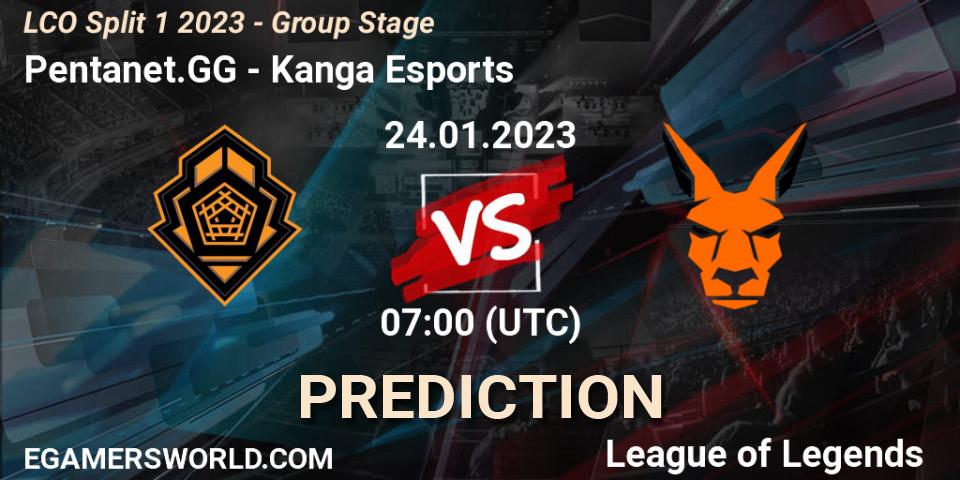 Prognoza Pentanet.GG - Kanga Esports. 24.01.2023 at 07:00, LoL, LCO Split 1 2023 - Group Stage