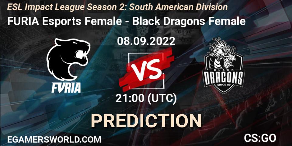 Prognoza FURIA Esports Female - Black Dragons Female. 08.09.2022 at 21:00, Counter-Strike (CS2), ESL Impact League Season 2: South American Division