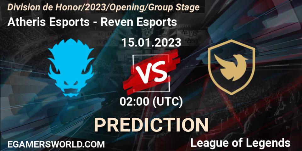 Prognoza Atheris Esports - Reven Esports. 15.01.2023 at 02:00, LoL, División de Honor Opening 2023 - Group Stage