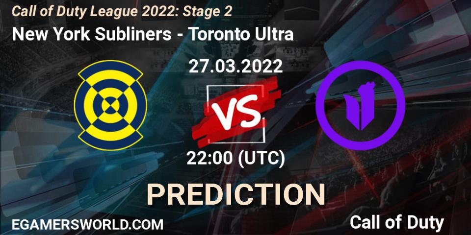 Prognoza New York Subliners - Toronto Ultra. 27.03.22, Call of Duty, Call of Duty League 2022: Stage 2