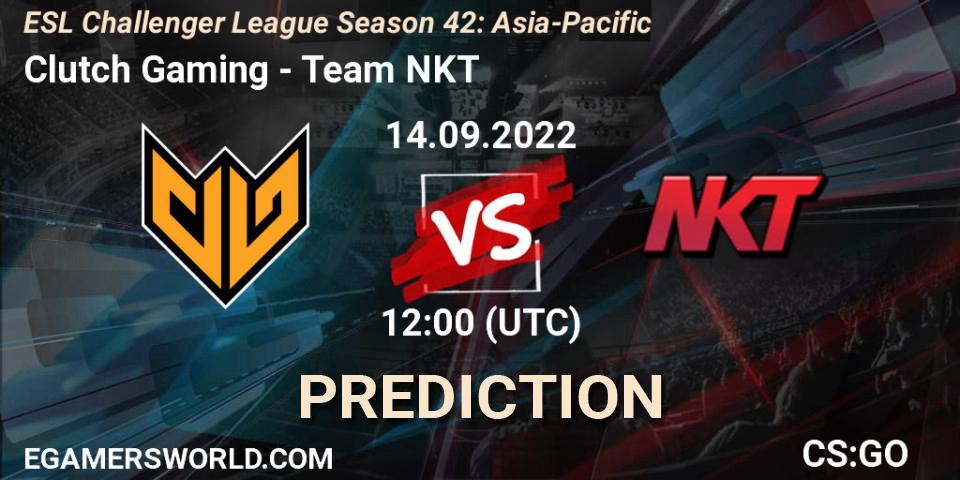 Prognoza Clutch Gaming - Team NKT. 14.09.2022 at 12:00, Counter-Strike (CS2), ESL Challenger League Season 42: Asia-Pacific