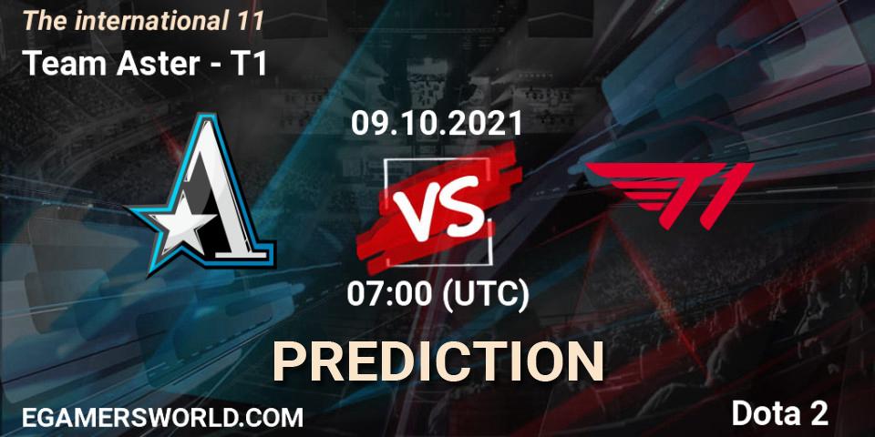 Prognoza Team Aster - T1. 09.10.2021 at 07:00, Dota 2, The Internationa 2021