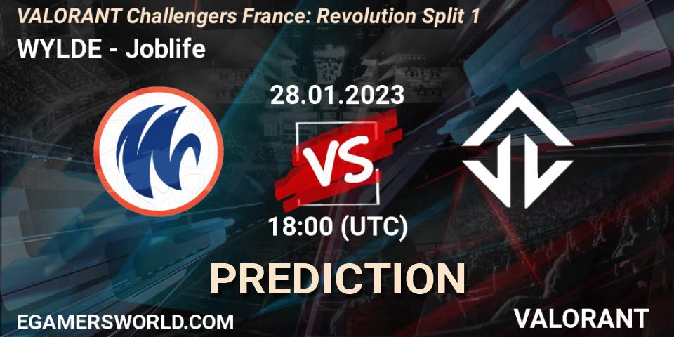 Prognoza WYLDE - Joblife. 28.01.23, VALORANT, VALORANT Challengers 2023 France: Revolution Split 1