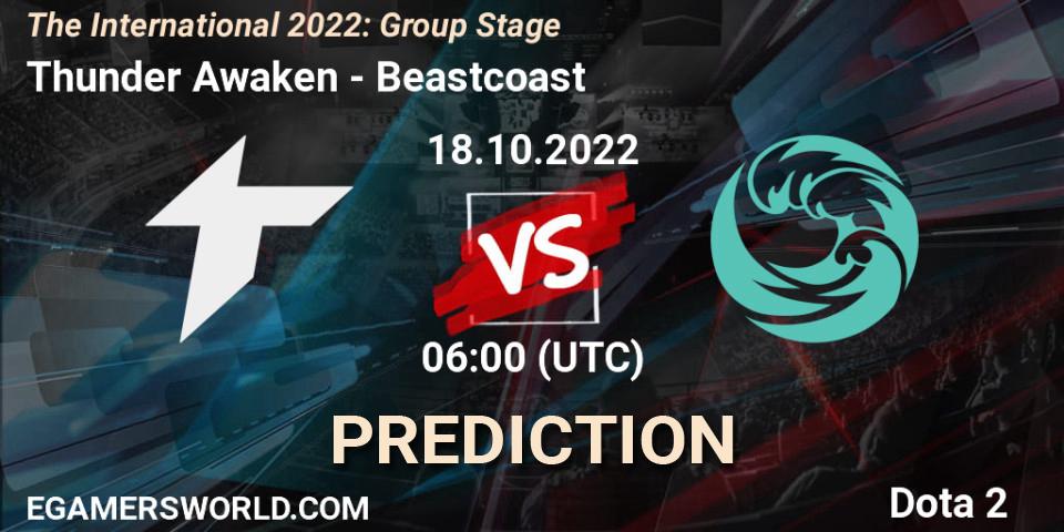 Prognoza Thunder Awaken - Beastcoast. 18.10.2022 at 06:37, Dota 2, The International 2022: Group Stage
