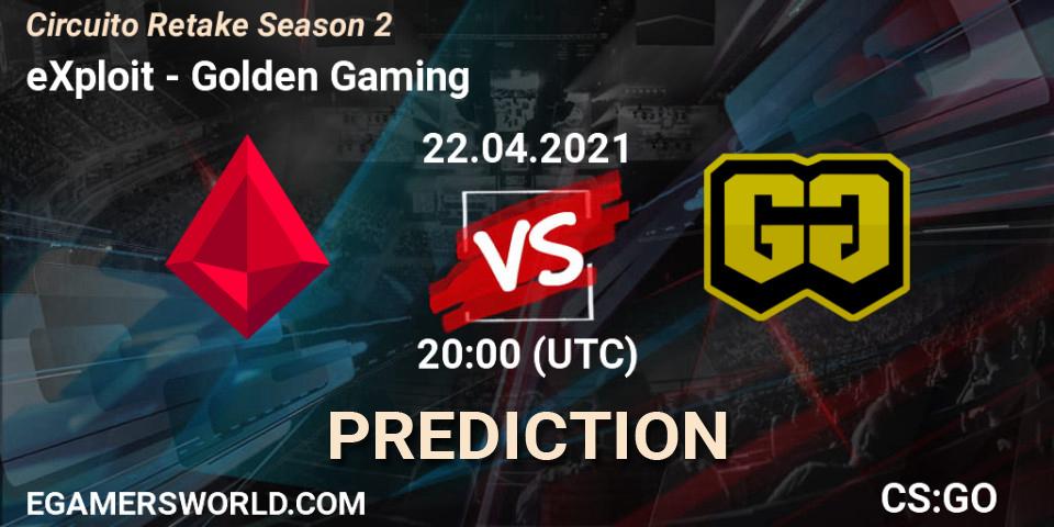 Prognoza eXploit - Golden Gaming. 22.04.2021 at 20:00, Counter-Strike (CS2), Circuito Retake Season 2