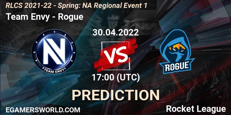 Prognoza Team Envy - Rogue. 30.04.22, Rocket League, RLCS 2021-22 - Spring: NA Regional Event 1