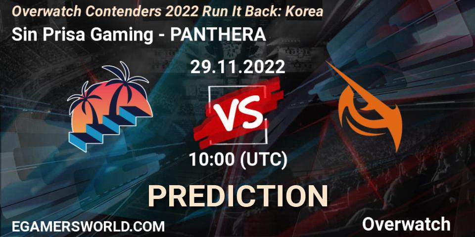 Prognoza Sin Prisa Gaming - PANTHERA. 29.11.2022 at 10:00, Overwatch, Overwatch Contenders 2022 Run It Back: Korea