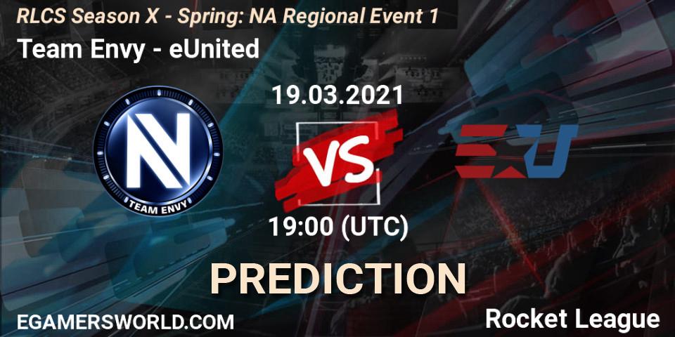 Prognoza Team Envy - eUnited. 19.03.2021 at 19:00, Rocket League, RLCS Season X - Spring: NA Regional Event 1