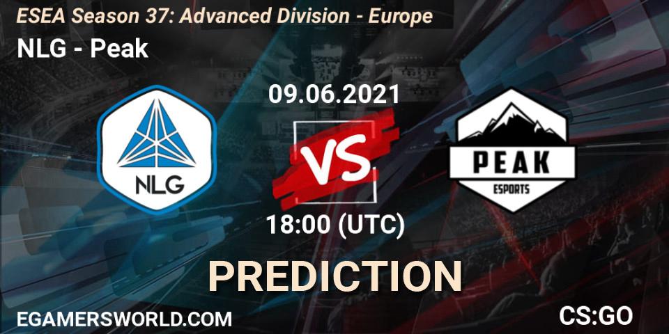 Prognoza NLG - Peak. 09.06.2021 at 18:00, Counter-Strike (CS2), ESEA Season 37: Advanced Division - Europe
